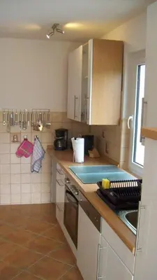 Küche/Küchenzeile in der Unterkunft Ferienhaus Pankow