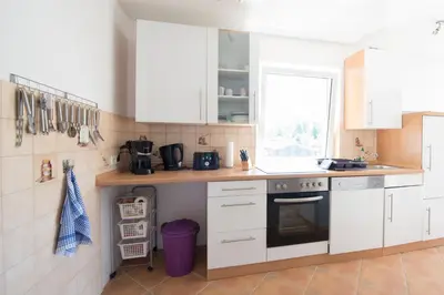Küche/Küchenzeile in der Unterkunft Ferienhaus Pankow