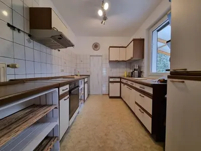 Küche/Küchenzeile in der Unterkunft Ferienwohnung Nähe Berlin