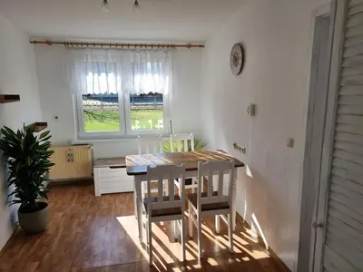 Ein Sitzbereich in der Unterkunft Ferienwohnung Nähe Berlin