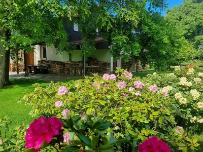Ein Garten an der Unterkunft Ferienwohnung Nähe Berlin