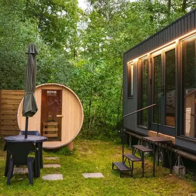 Charmantes Tiny House am See mit Outdoor-Sauna