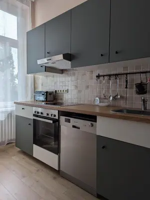 Küche/Küchenzeile in der Unterkunft Charlotten Apartments am Ku'damm