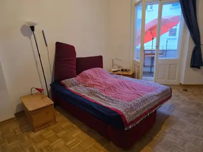 Ein Bett oder Betten in einem Zimmer der Unterkunft Unterkunft am Park