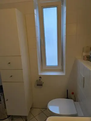 Ein Badezimmer in der Unterkunft Unterkunft am Park