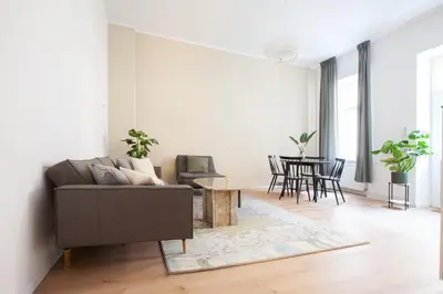 Ein Sitzbereich in der Unterkunft Modern Design Apartment