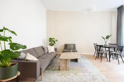 Ein Sitzbereich in der Unterkunft Modern Design Apartment