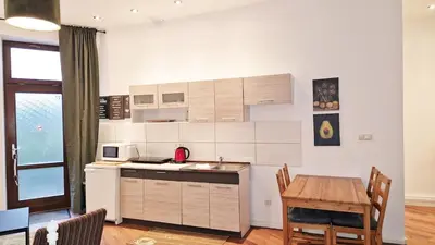 Küche/Küchenzeile in der Unterkunft GreenApartment XLStudio 27 Neukölln