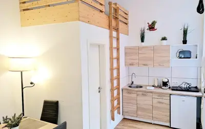 Küche/Küchenzeile in der Unterkunft Green Apartment KM1 Small two-room apartment with terrace