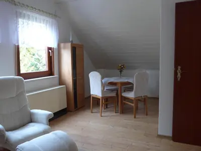 Ein Sitzbereich in der Unterkunft Perle der Uckermark