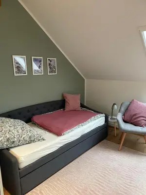 Ein Bett oder Betten in einem Zimmer der Unterkunft Ferienhaus Naturblick