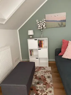 Ein Sitzbereich in der Unterkunft Ferienhaus Naturblick