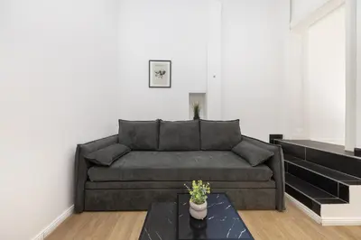 Ein Sitzbereich in der Unterkunft 2BR Modern Apt Maybachufer Tischkicker