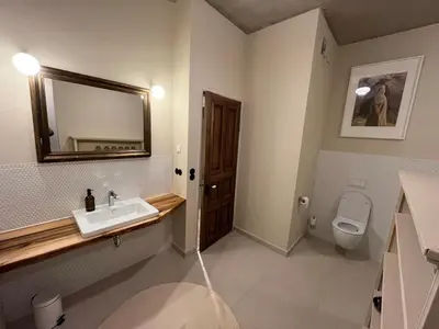 Ein Badezimmer in der Unterkunft Große Loft im Naturschutzgebiet mit eigenem Garten