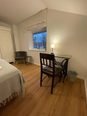 Ein Bett oder Betten in einem Zimmer der Unterkunft Stilvolles Naturidyll bei Berlin