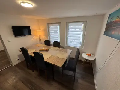 TV/Unterhaltungsangebot in der Unterkunft Wohnung mit Garten und Terrasse für 7 Personen