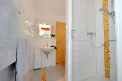 Ein Badezimmer in der Unterkunft Ferienwohnungen Birkenhof