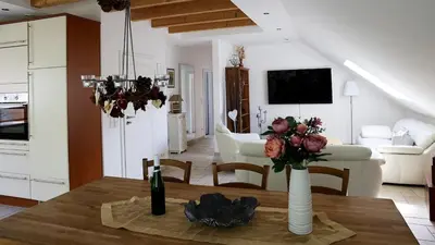TV/Unterhaltungsangebot in der Unterkunft Ferienwohnung Bestensee