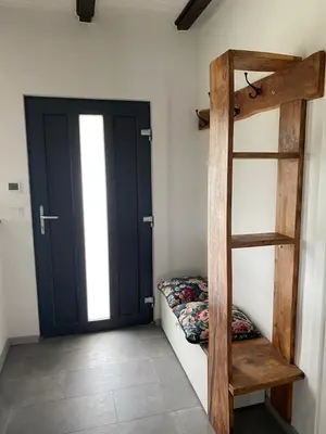 Ein Bett oder Betten in einem Zimmer der Unterkunft Ferienhaus am Schwielochsee