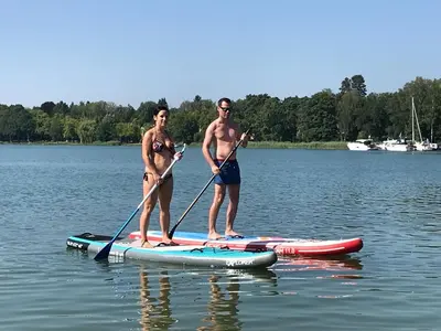 Gäste, die in der Unterkunft Hausboot TraumZeitBoot Helmut - exklusiver Festlieger in perfekter Lage am Scharmützelsee Bad Saarow übernachten