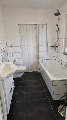 Ein Badezimmer in der Unterkunft Ferienbungalow Kräuterhexxe