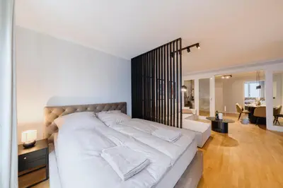 Ein Bett oder Betten in einem Zimmer der Unterkunft Luxurious 105m2 Penthouse in Prime Location 4 Bedroms & Balcony