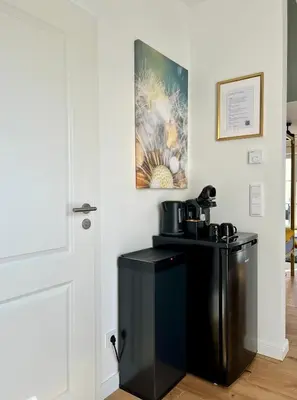Küche/Küchenzeile in der Unterkunft BrandenburgApartments-POTSDAM