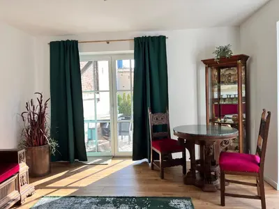 Ein Sitzbereich in der Unterkunft BrandenburgApartments-POTSDAM