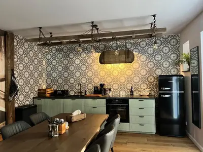 Küche/Küchenzeile in der Unterkunft BrandenburgApartments-POTSDAM
