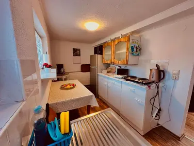 Küche/Küchenzeile in der Unterkunft Ferienwohnung Nettelbeck