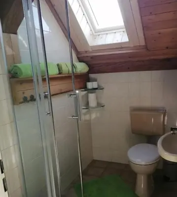 Ein Badezimmer in der Unterkunft Ferienwohnung am See