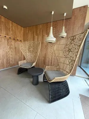 Grundriss der Unterkunft Bad Seerose mit Seeblick, Dachterrasse, Pool und Sauna