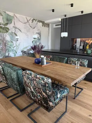 Küche/Küchenzeile in der Unterkunft Bad Seerose mit Seeblick, Dachterrasse, Pool und Sauna
