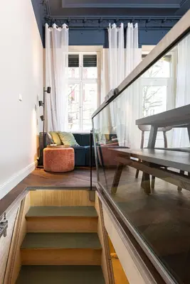 Ein Sitzbereich in der Unterkunft 3 BDR apt in Prenzlauer Berg with cinema