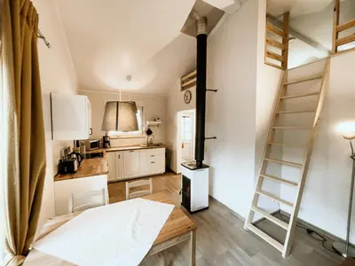 Küche/Küchenzeile in der Unterkunft Ferienhaus in See nähe