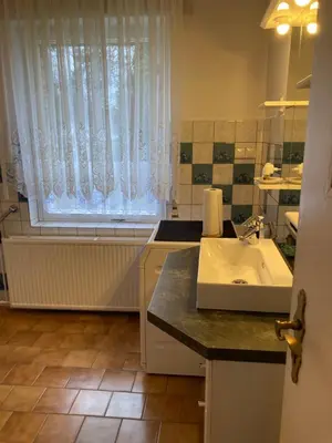 Küche/Küchenzeile in der Unterkunft Ferienwohnung am Waldesrand