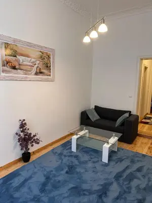 Ein Sitzbereich in der Unterkunft Superapartments in Potsdam