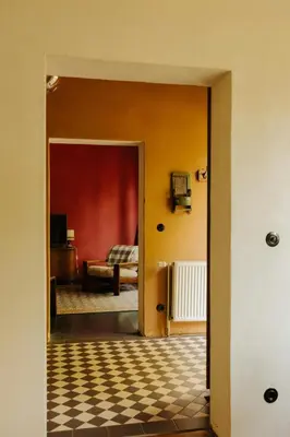 Ein Bett oder Betten in einem Zimmer der Unterkunft Design Farm House Amid Wild Uckermark Nature