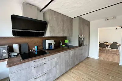 Küche/Küchenzeile in der Unterkunft Ferienhaus Havelzeit in Werder an der Havel
