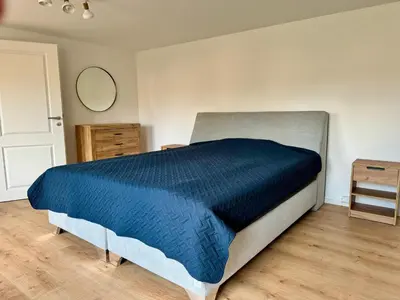 Ein Bett oder Betten in einem Zimmer der Unterkunft Ferienhaus Havelzeit in Werder an der Havel