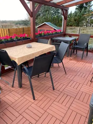Ein Patio oder anderer Außenbereich in der Unterkunft Nati's Beetzsee-Bungalow