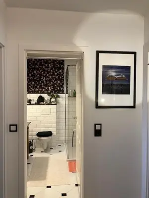 Ein Badezimmer in der Unterkunft Golfplatz Motzen-Apartment mit Aussicht und vielem Komfort