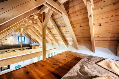 Ein Bett oder Betten in einem Zimmer der Unterkunft Refugium im Wald