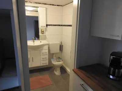 Ein Badezimmer in der Unterkunft Alte Schmiede