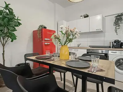 Küche/Küchenzeile in der Unterkunft Studio nähe Volkspark Friedrichshain - 45 QM
