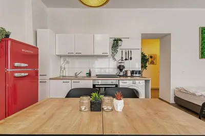 Küche/Küchenzeile in der Unterkunft Studio nähe Volkspark Friedrichshain - 45 QM