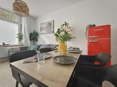Küche/Küchenzeile in der Unterkunft Studio nähe Volkspark Friedrichshain - 45 QM
