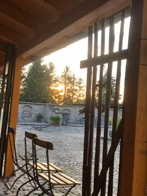 Ein Balkon oder eine Terrasse in der Unterkunft Ferienwohnung Zur alten Waage