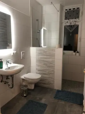 Ein Badezimmer in der Unterkunft Ferienwohnung Zur alten Waage