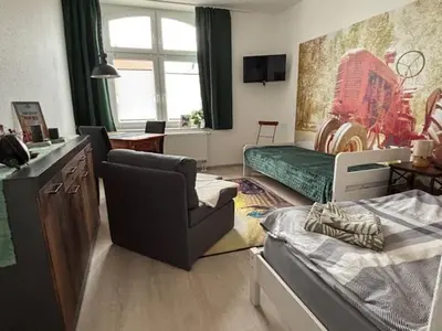 TV/Unterhaltungsangebot in der Unterkunft Ferienwohnung Zur alten Waage